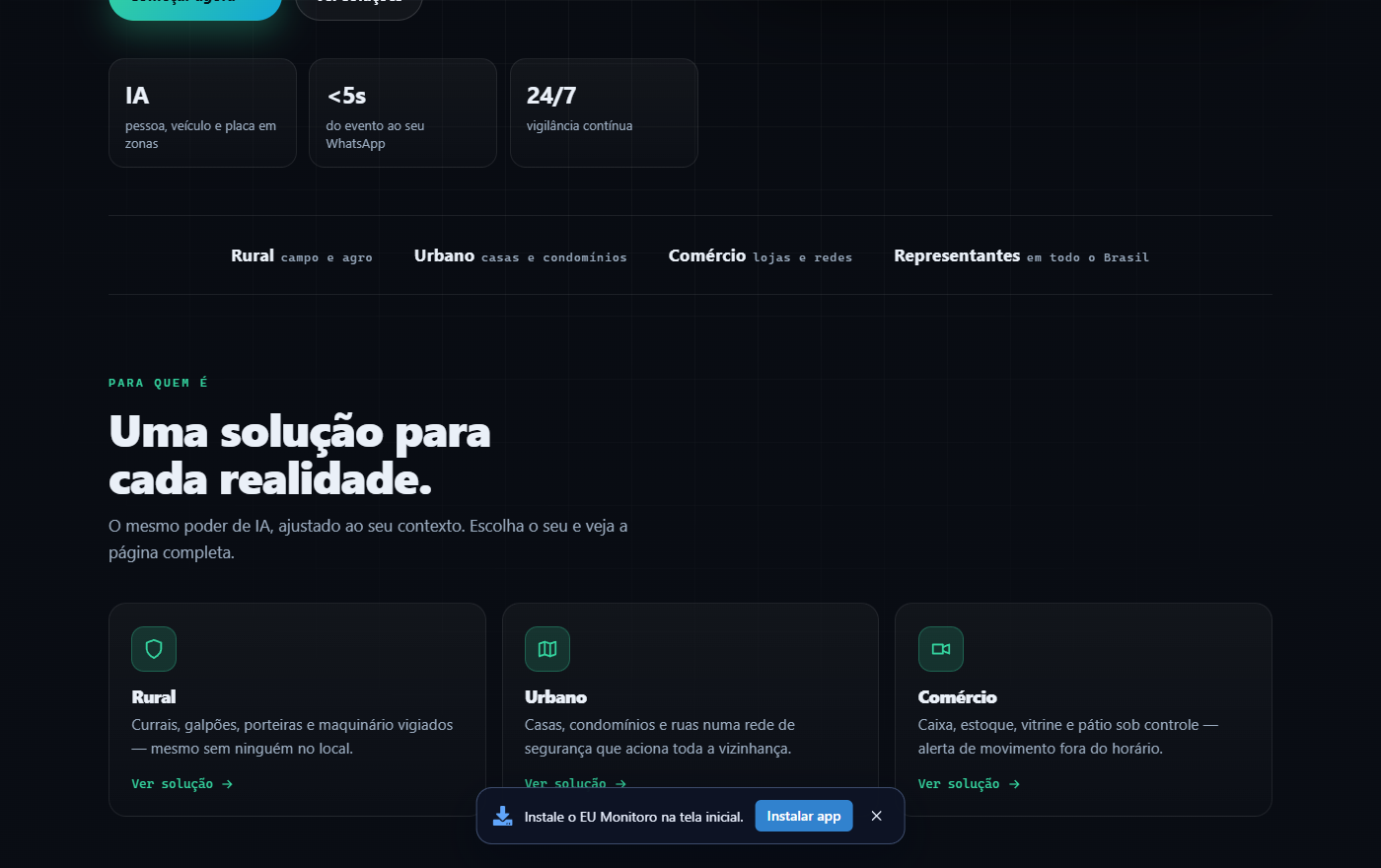 EU Monitoro — soluções
